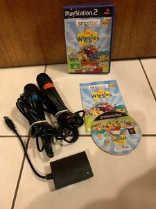SingStar THE WIGGLES Sony PS2  With 2 Genuine Microphones SingStar USB Converter - Picture 1 of 12