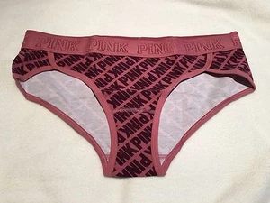 Victoria's Secret Rosa Logo Hipster Calzoncillo Nuevo Rosa Logo Estampado Talla L - Imagen 1 de 3