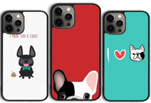 Cute French Bulldog Dog Chien Coque Cover Case For Iphone 16 Pro Max 15 14 13 12 - Photo 1 sur 7