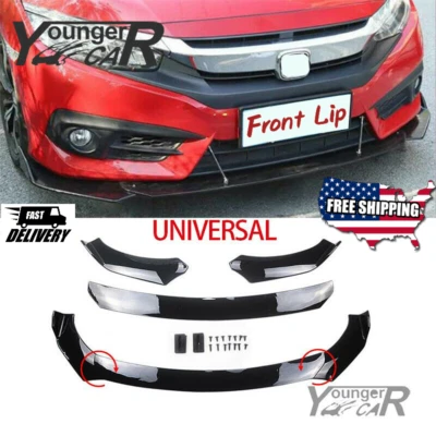 Universal Front Bumper Lip Spoiler Splitter Fits Honda Civic BMW Benz Mazda GMC - Image 1 of 4