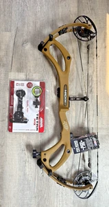 PSE Mach 30 EC2 RH 70LB Clay Brown Carbon Hunting Bow New Free HHA Tetra Sight - Picture 1 of 4