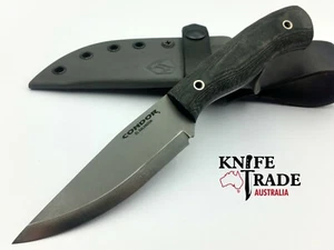 Condor Ripper Knife + Kydex Leather Sheath Camping Hunting Bushcraft Knife Hike - Picture 1 of 9