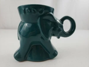 1990 Frankoma GOP TEAL Elephant Political Party Mug Excellent For A Collector - Picture 1 of 8