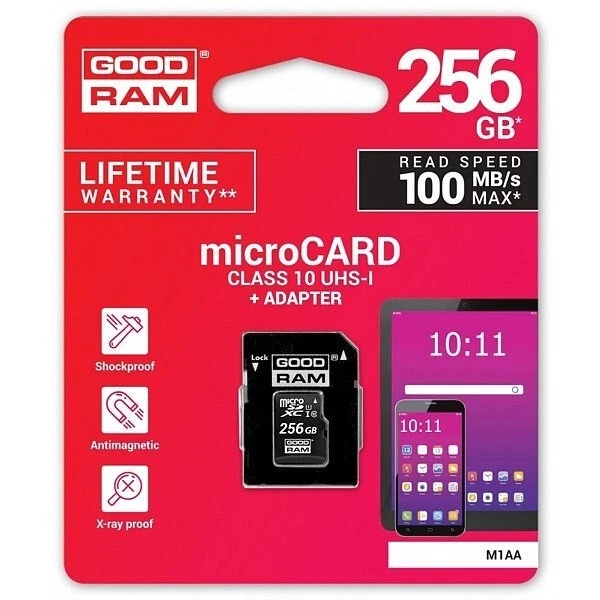 GOODRAM MICRO SD 256GB + ADATTATORE (A/N M1AA-2560R12) nuova - Immagine 1 di 1