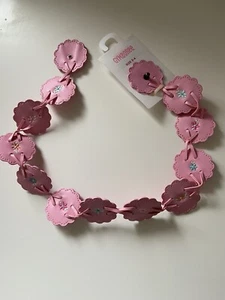 NWT Gymboree Park City Luxe Girls Floral Belt Pink 3-4 - Picture 1 of 5