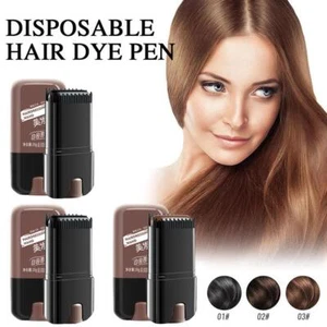 Hair Color Stick LongLasting Washable Cover Gray Hair Dye Hair Pen G0D0 - Picture 1 of 25