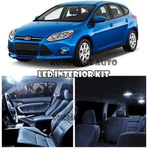 For 2010-2015 Ford Focus White LED Interior Light Kit Package Bulb Replacement - Picture 1 of 1