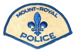 MOUNT-ROYAL QUEBEC CANADA Sheriff Police Patch FLEUR DE LIS VINTAGE OLD MESH - Picture 1 of 2