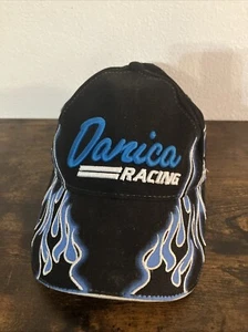 Danica Patrick Racing Flame Black Blue Strapback Hat Cap Main Gate Youth Size - Picture 1 of 6