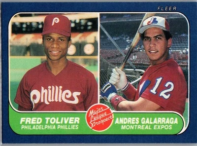 1986 Fleer - Andres Galarraga #647 (RC) Braves Rockies EX-NRMT - Image 1 of 2