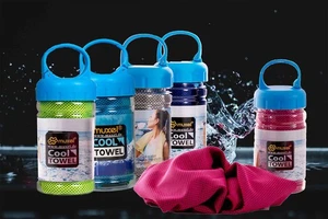Toalla de hielo, toalla Cool Down toalla helada fitness toalla deportiva 5 colores 5 piezas - Imagen 1 de 14
