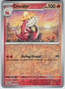 Pokemon Crocalor 024/182 SV04: Paradox Rift NM Reverse Holo card - Picture 1 of 2