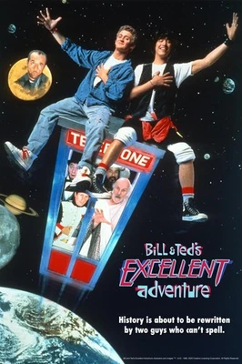 Bill and Teds Excelente Aventura Arte Clave Retro Estilo Vintage Clásico Película Años 80  Foto 1 de 3