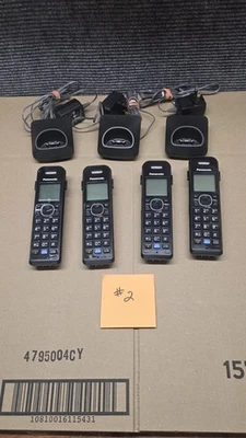 Panasonic KX-TGA680 Cordless Handsets x4 w/ Charging Base PNLC1040 x3 - Image 1 of 4