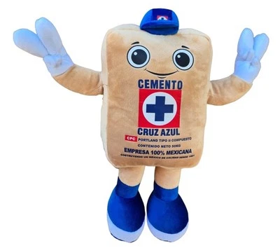 Pelúcia Costalito Peluche Cruz Azul Costalito 40cm Morterito Tierno/ Cruz Azul - Imagem 1 de 4