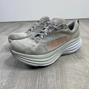 Hoka One One Bondi 8 Running Shoes Women's Sz 8.5 B Harbor Mist Lunar Rock M - Picture 1 of 12