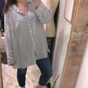 Samt Herz gestreiftes Button Down Hemd Gr. 3X - Bild 1 von 8