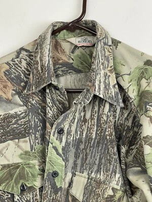 Vintage Red Head Real Tree Camo Hunting Cotton Shirt Jacket Size CL - Image 1 of 4