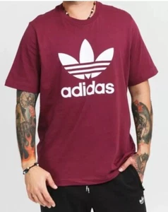 MAGLIETTA TRIFOGLIO NUOVA UOMO L ADIDAS ORIGINALS H06641 Victory CRIMSON - Foto 1 di 5