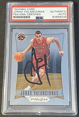 Jonas Valanciunas 2012/2013 Prizm Rookie Card Signed PSA/DNA Slabbed Pelicans - Image 1 of 2
