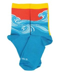 Cool Beach Wave Youth Socks Size 7-12 - Picture 1 of 2