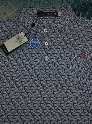 NUEVA RALPH LAUREN RLX Poli Spandex Polo Camisa de Golf MILBURN COUNTRY CLUB Talla L Azul Foto 1 de 4