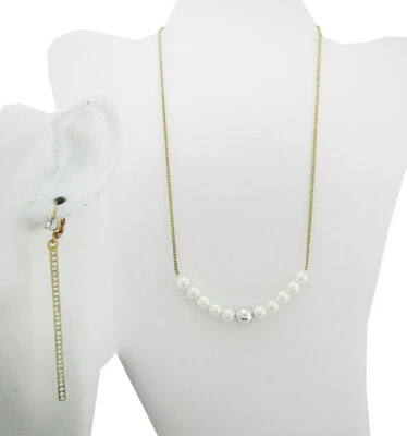 Juego de collar de perlas CHARTER CLUB tono dorado precio de venta sugerido por el fabricante: $40,00 ~ Foto 1 de 3