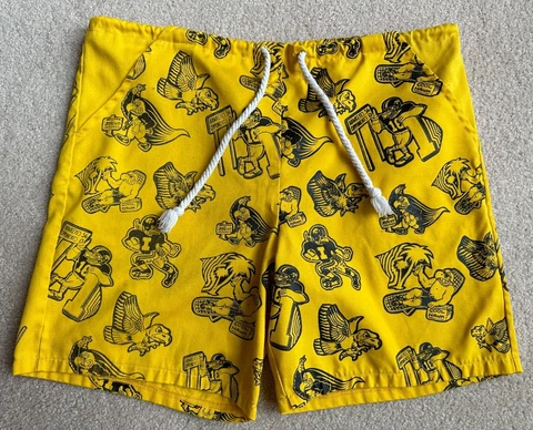 Iowa Hawkeyes Graphic Print Spirit Shorts Yellow Adult Large Cover