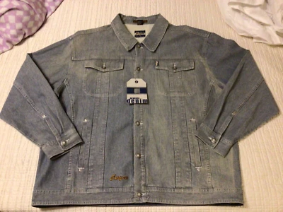 Chaqueta vaquera reversible Y2K Enyce vintage de los 90 para hombre 2XL estándar de la industria NOS Foto 1 de 4
