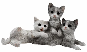 Figura Decorativa de Gatos Tres Niño Gatitos Colección Castagna Resin H 19 CM - Imagen 1 de 5