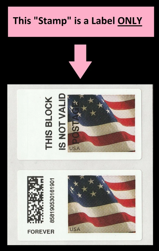 US CVP108 Flag Kiosk ATM F vert pair Not Valid MNH 2018 - Image 1 of 1