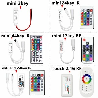 DC12V LED IR RGB Controller LED Lichter Controller IR Fernbedienung Dimmer für RGB Streifen - Bild 1 von 2