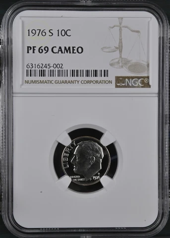 1976 S Roosevelt Dime NGC PF69 Cameo Cover