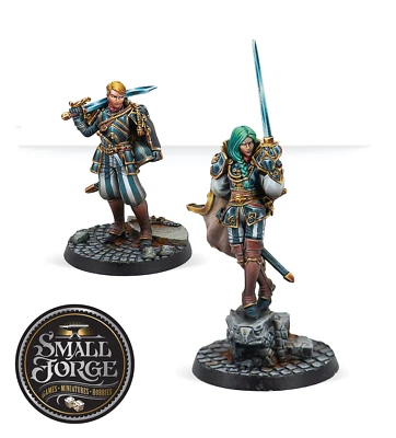 WW02002-0009. Warcrow - Black Legion Officers - Hegemony. NEW - image 1 of 4