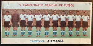 Tarjeta Batanga 1954 Fritz Walter Alemania Equipo Chocolates '54 Campeones del Mundo - Imagen 1 de 9