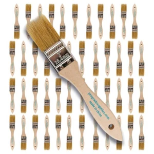 48PK 1" Flat House Wall,Trim Paint Brush Set Home Exterior or Interior Brushes - Picture 1 of 7