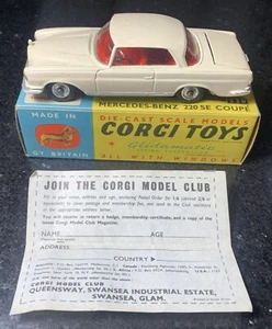 Corgi Toys 230 Mercedes 220se prácticamente como nuevo/bonita caja - Imagen 1 de 6