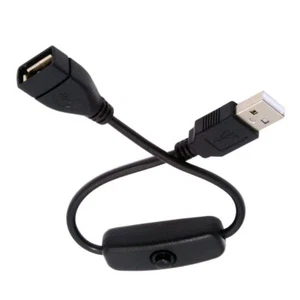 USB Type-A Male to Female USB2.0 Cable with On Off Power Switch DC 5V for Lamp - Picture 1 of 10