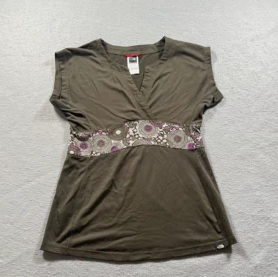 Top The North Face para mujer XS verde imitación envoltura Babydoll vapor mecha cintura imperio Y2K Foto 1 de 4