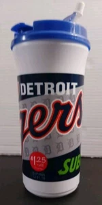 Detroit Tigers 2016 Subway Werbe-Reisebecher Whirley mit Deckel und Strohhalm - Bild 1 von 21