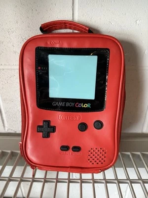 Estuche de Transporte Ontesy Vintage Gameboy Color Rojo/Naranja Fiambrera Nintendo Años 90’s Foto 1 de 4