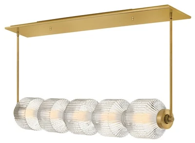 Lámpara de araña lineal Fredrick Ramond FR41465 Reign 50" W - latón Foto 1 de 4