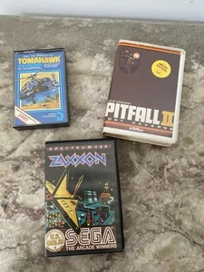 Paket 3 Spiele Sinclair Spectrum Zaxxon Pitfall 2 Tomahawk Schachtel Zustand Gut - Bild 1 von 5