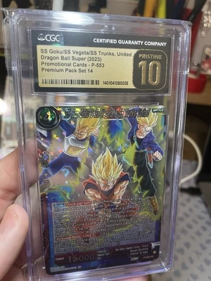 2023 DBS Perfect Combination Premium Pack Set 14 P-553 Goku Vegeta Trunks CGC 10 - Image 1 of 4