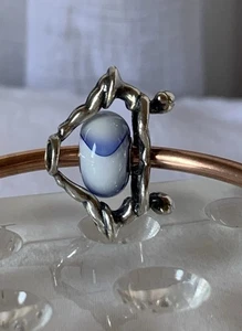 Trollbeads Blue White Armadillo Museum Retired 2008 Ballerina Fantasy Pendant - Picture 1 of 8
