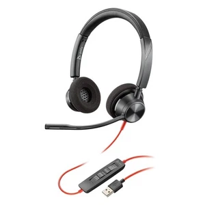 POLY 3320 Headset Wired Head-band Calls/Music USB Type-A Black - Afbeelding 1 van 6