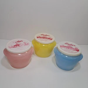 Vintage Glasbake Milchglas Honiggläser, Soder Marke Statford, Iowa. 3er Set - Bild 1 von 8
