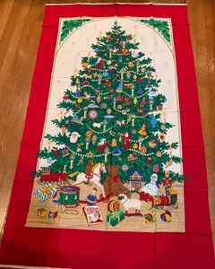  VIP Cranston CHRISTMAS TREE Door / Wall Hanging Quilt Fabric Panel 35” x 58” - Picture 1 of 2