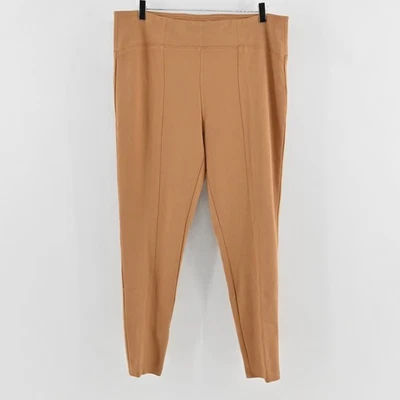 Pantalones elásticos Rachel Zoe para mujer talla XL marrón camel ajustados al tobillo Foto 1 de 4