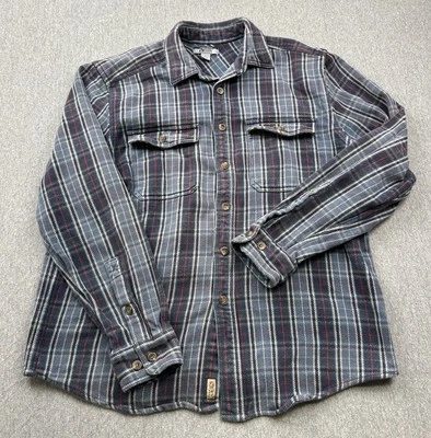 Gander Mountain Guide Series Shirt Men's Large Plaid Flannel Button Up Blue - Image 1 of 4
